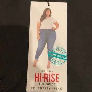 NEW! Women’s BLACK Plus sz 24 skinny hi-rise pants w/stretch in fabric -…